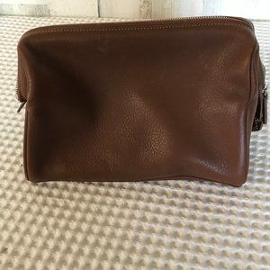 Coach Men's Brown Leather Toiletry Bag